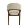 Small Walnut Drop Leaf Extendable Dining Table Set with 2 Upholstered Beige Chairs - Seats 2 - Nell