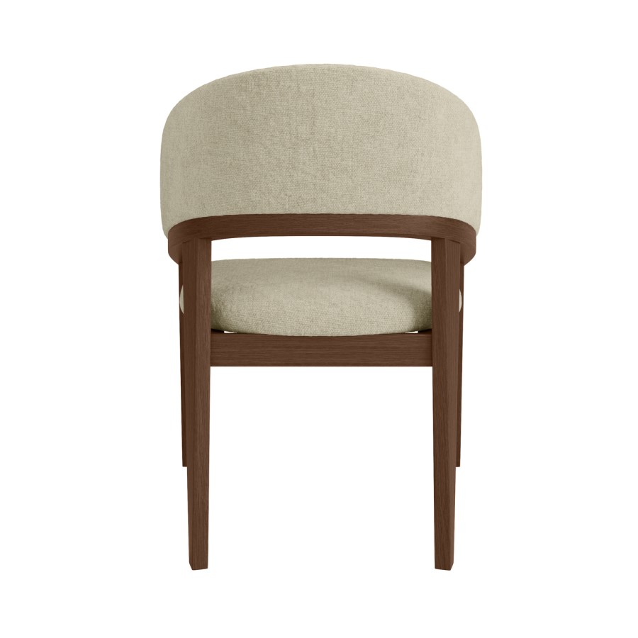 Small Walnut Drop Leaf Extendable Dining Table Set with 2 Upholstered Beige Chairs - Seats 2 - Nell