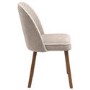 Set of 2 Beige Upholstered Dining Chairs - Claudia