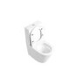 Close Coupled Rimless Closed Back Short Projection Toilet with Chrome Button and Tornado Flush - Newport