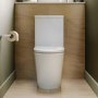 Close Coupled Rimless Closed Back Short Projection Toilet with Chrome Button and Tornado Flush - Newport