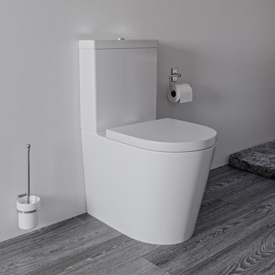 Close Coupled Rimless Short Projection Toilet with Soft Close Seat - Newport