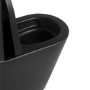 Matt Black Close Coupled Rimless Closed Back Short Projection Toilet with Chrome Button and Tornado Flush - Newport