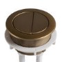 Close Coupled Rimless Open Back Short Projection Toilet with Brushed Brass Button and Tornado Flush - Newport