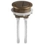 Matt Black Close Coupled Rimless Open Back Short Projection Toilet with Brushed Brass Button and Tornado Flush - Newport