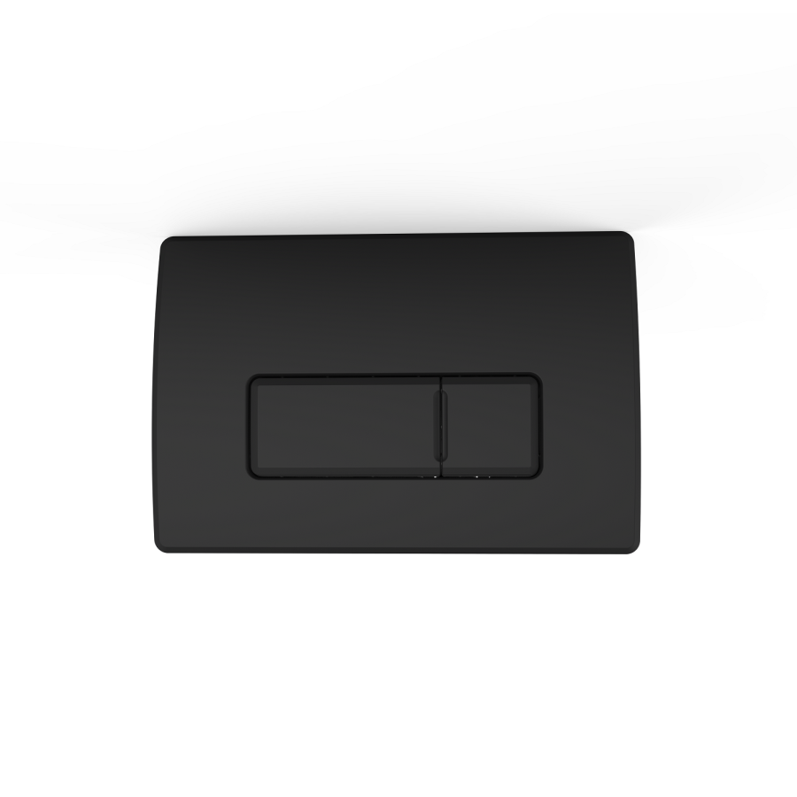 Matt Black Wall Hung Rimless Toilet with Soft Close Seat, Matt Black Pneumatic Flush Plate, 820mm Frame & Cistern – Newport