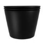 Matt Black Wall Hung Rimless Toilet with Soft Close Seat, Chrome Pneumatic Flush Plate, 820mm Frame & Cistern – Newport