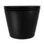 Matt Black Wall Hung Rimless Toilet with Soft Close Seat, White Glass Sensor Flush Plate, 1168mm Frame & Cistern – Newport