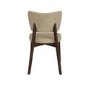 Walnut Dining Table Set with 4 Beige Faux Leather Curved Back Dining Chairs - Seats 4 - Rivo