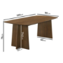 Walnut Dining Table Set with 6 Beige Upholstered Curved Dining Chairs - Seats 6 - Noor
