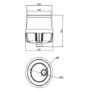 1500mm White Toilet and Sink Unit with Storage Unit & Black Fittings - Ontario