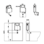 1800mm White Toilet and Sink Unit with Storage Units & Chrome Fittings - Ontario