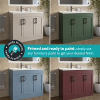 1200mm Paintable Freestanding Vanity Unit with Basin - Orlando