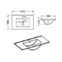 600mm Paintable Freestanding Vanity Unit with Basin - Orlando