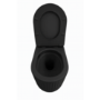 Matt Black Fluted Wall Hung Rimless Toilet with Soft Close Seat, Brushed Brass Mechanical Flush Plate, 1168mm Frame & Cistern – Oregon