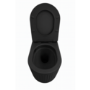 Matt Black Fluted Wall Hung Rimless Toilet with Soft Close Seat, Chrome Pneumatic Flush Plate, 1168mm Frame & Cistern – Oregon