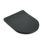 Matt Black Fluted Wall Hung Rimless Toilet with Soft Close Seat, Gunmetal Pneumatic Flush Plate, 1168mm Frame & Cistern – Oregon