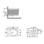 Fluted Wall Hung Rimless Toilet with Soft Close Seat, Matt Black Pneumatic Flush Plate, 1168mm Frame & Cistern – Oregon