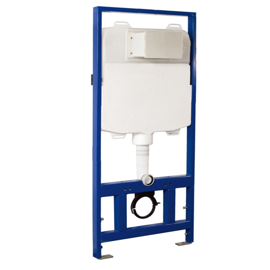 Fluted Wall Hung Rimless Toilet with Soft Close Seat, Brushed Bronze Pneumatic Flush Plate, 1168mm Frame & Cistern – Oregon