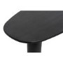 Large Black Oak Pebble Dining Table Set with 6 Beige Upholstered Chairs - Seats 6 - Oscar