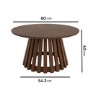 Round Walnut Pedestal Nest of 2 Tables - Owen