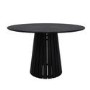 Round Black Pedestal Dining Table - Seats 4 - Owen