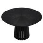 Round Black Pedestal Dining Table - Seats 4 - Owen