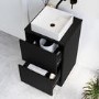 500mm Black Freestanding Countertop Vanity Unit with Basin - Palma