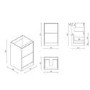 1000mm Black Toilet and Sink Unit with Round Toilet and Chrome Push Button - Palma