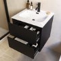 500mm Black Wall Hung Vanity Unit with Basin - Palma