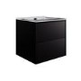 500mm Black Wall Hung Vanity Unit with Basin - Palma