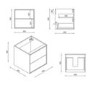 500mm Black Wall Hung Vanity Unit with Basin - Palma