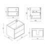 600mm Black Wall Hung Vanity Unit with Basin - Palma