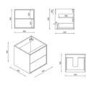500mm Oak Wood Effect Wall Hung Vanity Unit with Basin - Palma