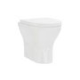 1000mm Walnut Wood Effect Toilet and Sink Unit with Round Toilet and Matt Black Push Button - Palma