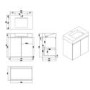 800mm Green Freestanding Vanity Unit with Basin - Panama