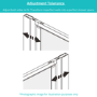 1200 x 900mm Brushed Brass Rectangular Hinged Shower Enclosure with Low Profile Shower Tray - Pavo