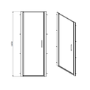800x700mm Black 8mm Glass Rectangular Hinged Shower Enclosure - Pavo