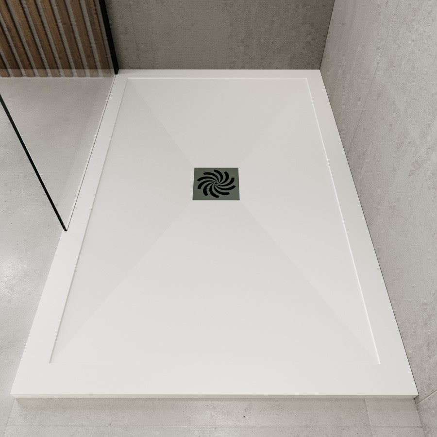 1200x800mm Brushed Brass 8mm Glass Rectangular Sliding Shower Enclosure with Low Profile Shower Tray - Pavo