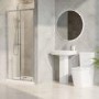 1000 x 800mm Chrome Rectangular Sliding Door Shower Enclosure Suite with Toilet and Basin - Carina