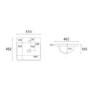 500mm Beige Freestanding Vanity Unit with Basin - Pendle