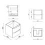 500mm White Wall Hung Vanity Unit with Basin - Pendle