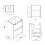600mm Beige Freestanding Vanity Unit with Basin - Pendle