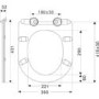 1100mm White Toilet and Sink Unit with Round Toilet - Pendle