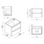 600mm White Wall Hung Vanity Unit with Basin - Pendle