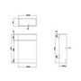 1100mm Black Toilet and Sink Unit with Square Toilet - Pendle