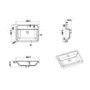 600mm Black Wall Hung Vanity Unit with Basin - Pendle