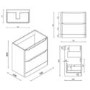 800mm Beige Freestanding Vanity Unit with Basin - Pendle