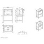 600mm Beige Freestanding Vanity Unit with Basin - Perla