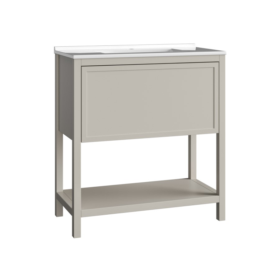 800mm Beige Freestanding Vanity Unit with Basin - Perla